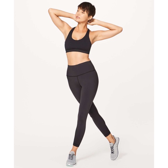 Lululemon Sz 4 Wunder Under Legging High Rise Pant Tight 7/8 Black 25” Inseam - Picture 1 of 7